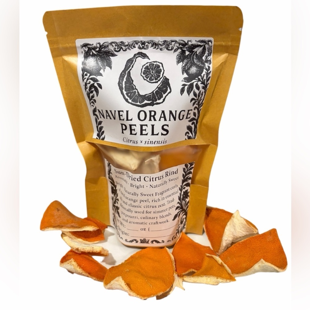 Sun-Dried Navel Orange Peels (Citrus sinensis) – Dried Citrus Rind for Tea Blend